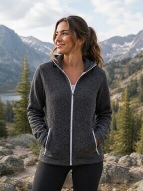 STIO Abyss Heather Full Zip Fleece Hoodie Women’s Small NWT Outdoor Gopcore